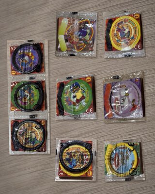 Lote 9 tazos Rocket Power Rollers Matutano nuevos