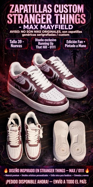 Zapatillas Custom Stranger Things Max Mayfield