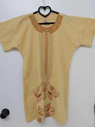 Túnica Caftán Egipcio Beige