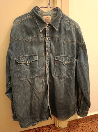 Camisa Western Levi's Azul Talla L.