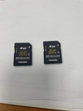 2 Tarjetas de Memoria SDHC Toshiba 4GB