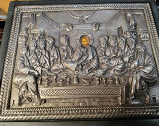 Cuadro en Relieve La Última Cena plata 950