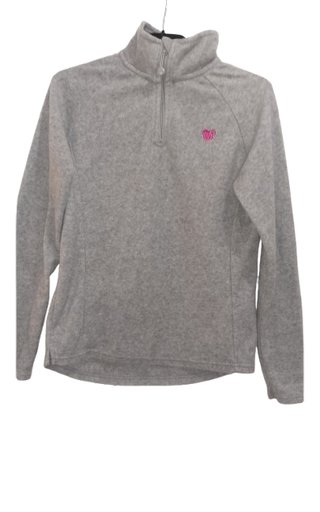 Forro Polar Gris con Cremallera