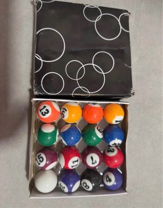 Set de 16 Mini Bolas de Billar Americano