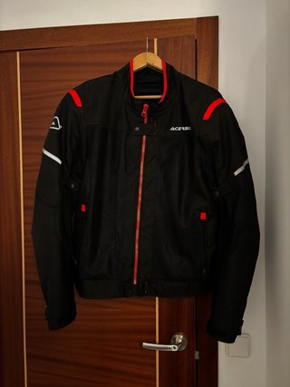 Chaqueta de moto Acerbis negra y roja