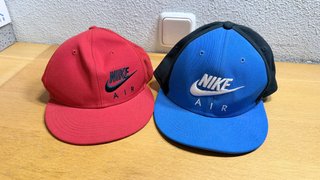 Lote 2 Gorras Nike Air Azul y Roja