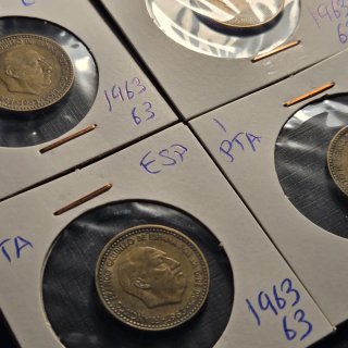 2610221940 Lote de 4 pesetas de España 1963 *63