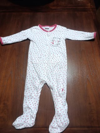 Pijama de Bebé con Estampado de Corazones 6 meses