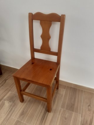 Silla rustica madera maciza pino castellano
