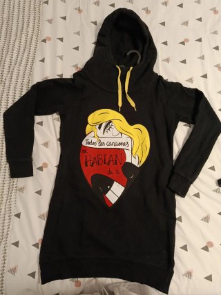 Vestido Sudadera Aire Retro Negro