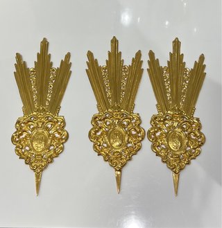 Juego de Potencias de Orfebrería con Baño de Oro