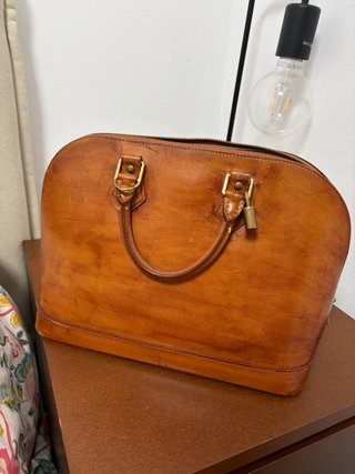 Bolso de mano marrón