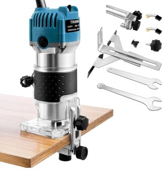 Fresadora de mano para madera con guías