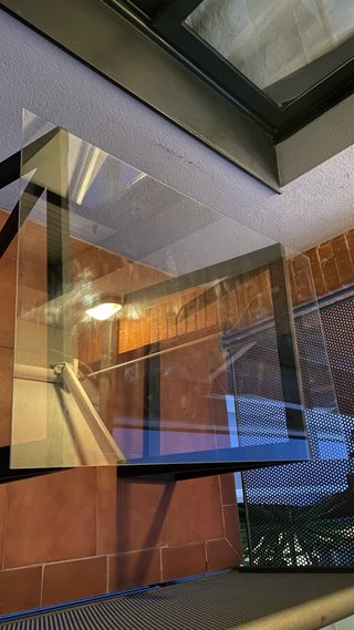 Lámina de cristal para mesa 118x74 cm