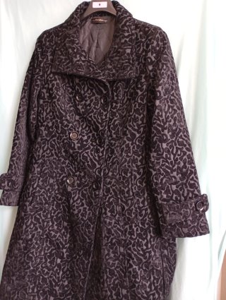 Abrigo Negro vintage, de mujer, talla L