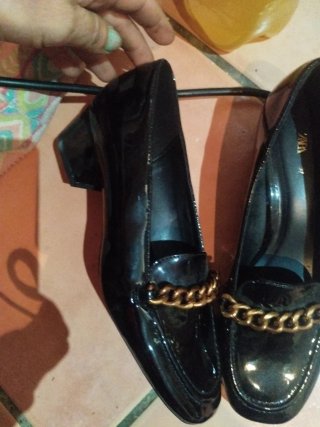 Mocasines Zara Negros con Cadena