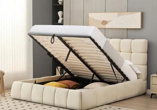 Cama Canapé Tapizada Beige