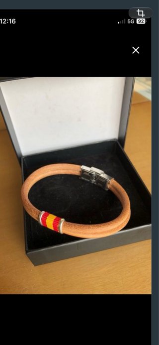 Pulsera de Cuero Bandera de España
