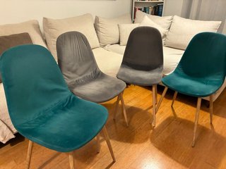 Set de 6 Sillas de Comedor de Terciopelo