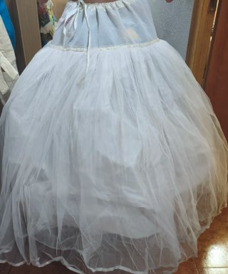 Cancán de fallera blanco 90 cm