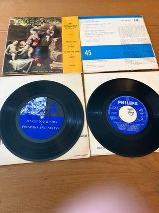 Lote de 2 Discos 45 RPM Navideños