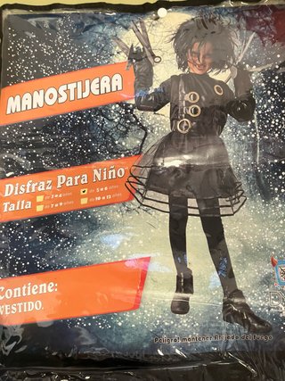 Disfraz Manostijeras Halloween Infantil Talla 5-6