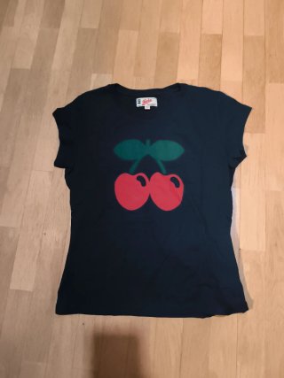 Camiseta Pacha Negra con Estampado Talla S