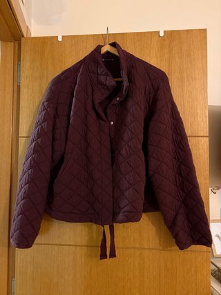 Chaqueta Acolchada Granate Zara Nueva