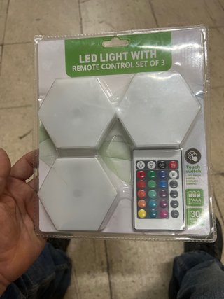 Set de 3 Luces LED Hexagonales con Mando
