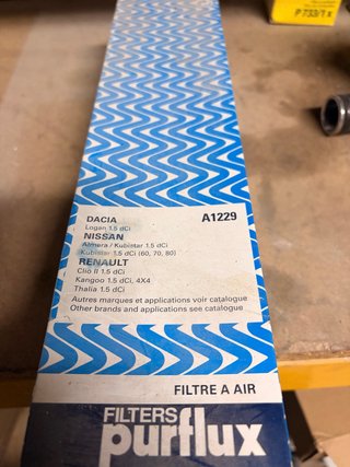 Filtro de aire Purflux A1229 renault