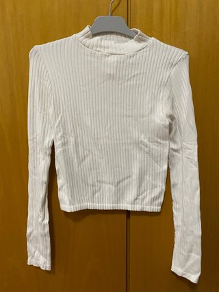 Jersey de canalé cuello alto mujer stradivarius