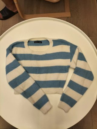 Jersey de rayas azul y blanco Shein