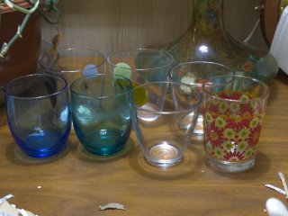 Lote de 7 vasos de cristal