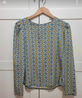 Blusa Bout Estampado Geométrico Retro