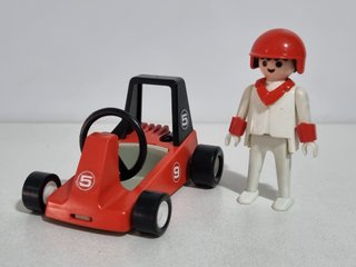 Playmobil 3575 Antiguo Piloto Kart Coche Rojo Kart