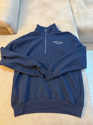 Suéter Hollister Azul con Cremallera