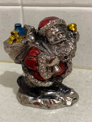 Statuina Babbo Natale ricoperta in argento 925
