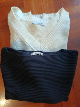 Lote 2 Jerseys Mujer (Beis y Negro)