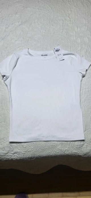 Camiseta manga corta Hollister blanca