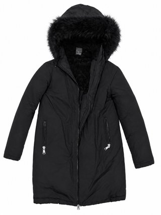 Anorak negro con capucha