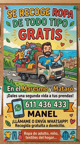 Recogida gratuita de ropa en Maresme y Mataró
