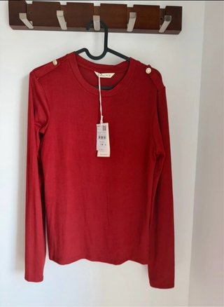 Suéter Rojo Zara Talla M