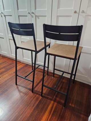 Set de 2 Sillas Altas de Cocina