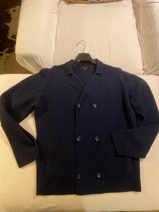 Chaqueta de lana azul Massimo Dutti