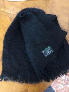 Bufanda Glen Tartan de Lana y Mohair Negra