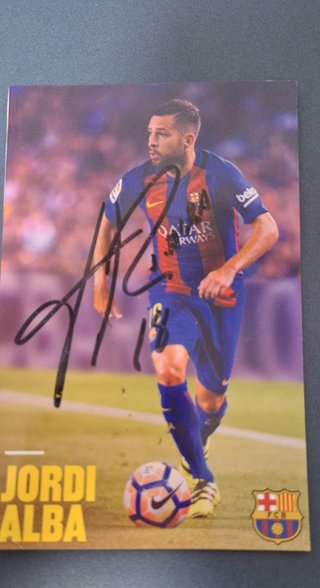 Foto de Jordi Alba firmada