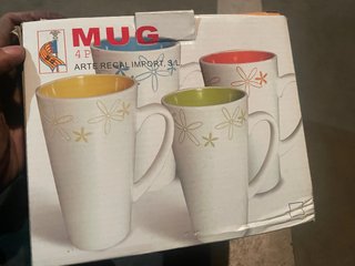 Set de 4 Tazas Grandes de Cerámica
