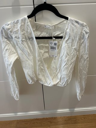 Blusa blanca Mango talla S