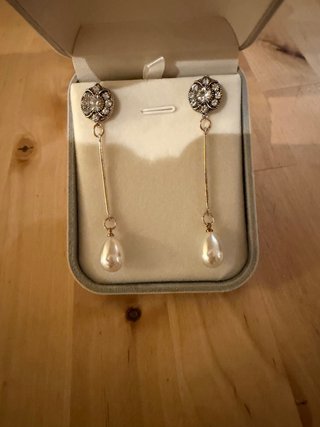 Pendientes Largos con Perlas
