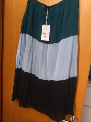 Falda Plisada ICHI Multicolor Talla XL